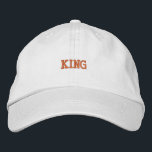 Brodée Casquette blanc intemporel, Broderie royale Casque<br><div class="desc">Un casquette blanc intemporel aux broderies royales "King",  offrant confort et style.</div>