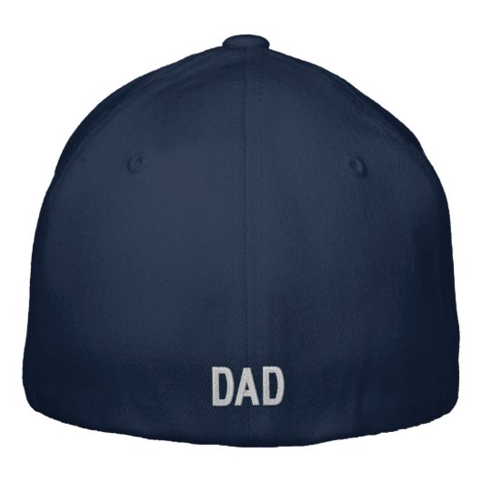 Brodée Casquette Bleue Flexfit avec Année de Naissance Br (Dos)