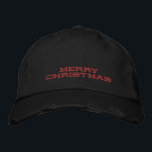 Brodée Casquette brodé<br><div class="desc">"MERRY CHRISTMAS" Casquette brodé</div>