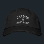 Brodée Casquette brodé<br><div class="desc">Casquette casquette brodé,  casquette,  CAPITAINE brodé ET VOTRE NAVIRE NOM 2</div>