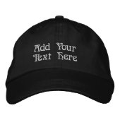 Brodée Casquette brodé, Ajouter votre texte (Devant)