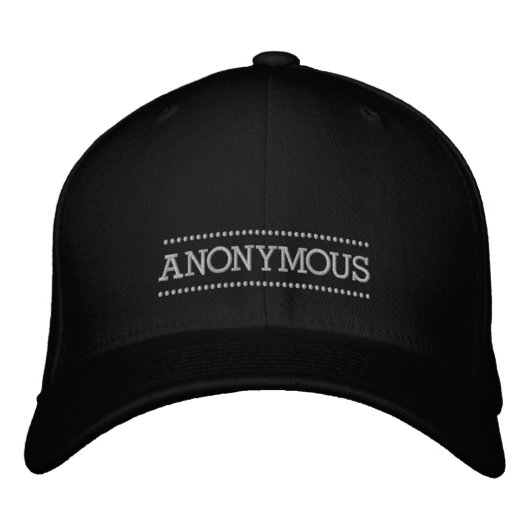 Brodée Casquette brodé anonyme (Devant)