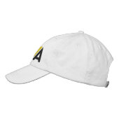 Brodée CASQUETTE brodé blanc NAVA (Gauche)