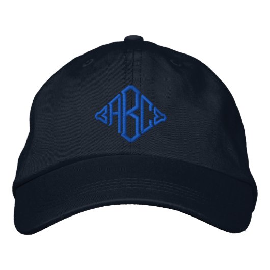 Brodée Casquette brodé bleu marine sur mesure (Devant)