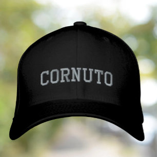 Brodée Casquette brodé Cornuto : Un cadeau italien amusan