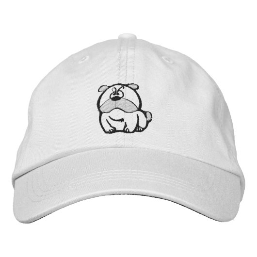 Brodée Casquette brodé de Bulldog merizing (Devant)