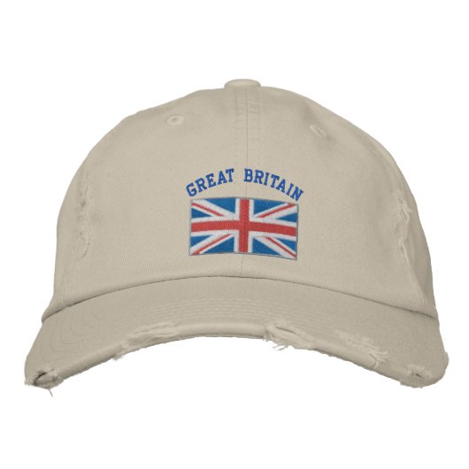 Brodée Casquette brodé de Grande-Bretagne (Devant)
