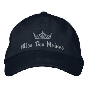 Brodée Casquette brodé de la couronne de concours