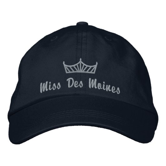 Brodée Casquette brodé de la couronne de concours (Devant)