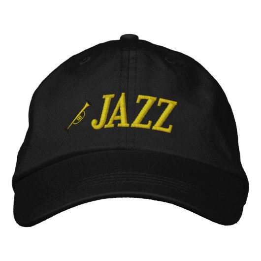 Brodée Casquette brodé de la musique de jazz (Devant)