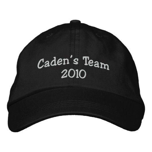 Brodée Casquette brodé de l'équipe Caden 2010 (Devant)