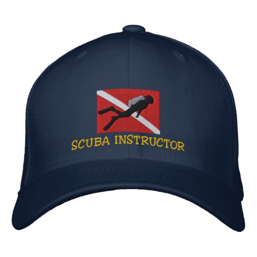 Brodée CASQUETTE brodé de l'instructeur SCUBA (Devant)