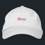 Brodée Casquette Brodé de mariée<br><div class="desc">Célébrez votre mariage,  et faites savoir au monde que vous êtes la mariée,  avec ce casquette élégant !</div>