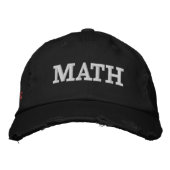 Brodée Casquette brodé de "MATHS" (Devant)