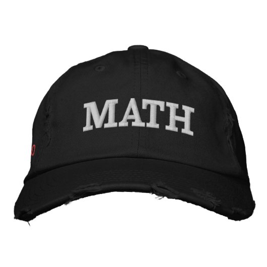 Brodée Casquette brodé de "MATHS" (Devant)