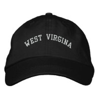 Casquette brodé de Virginie-Occidentale Pierre noi