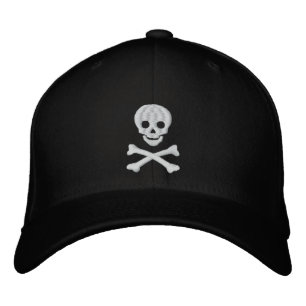 Brodée Casquette Brodé Du Crâne Et Des Traverses