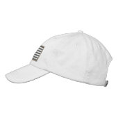 Brodée Casquette brodé du drapeau américain (beige) (Gauche)