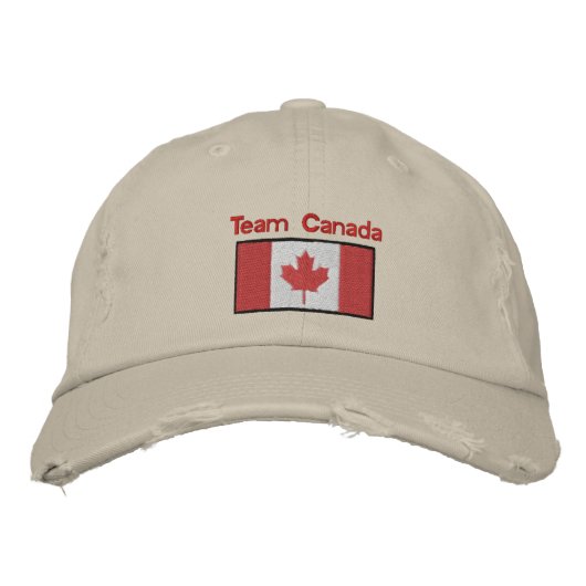Brodée Casquette brodé du drapeau canadien (Devant)