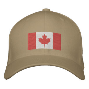 Brodée Casquette brodé du drapeau canadien