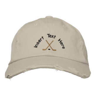 Brodée Casquette brodé du hockey sur glace