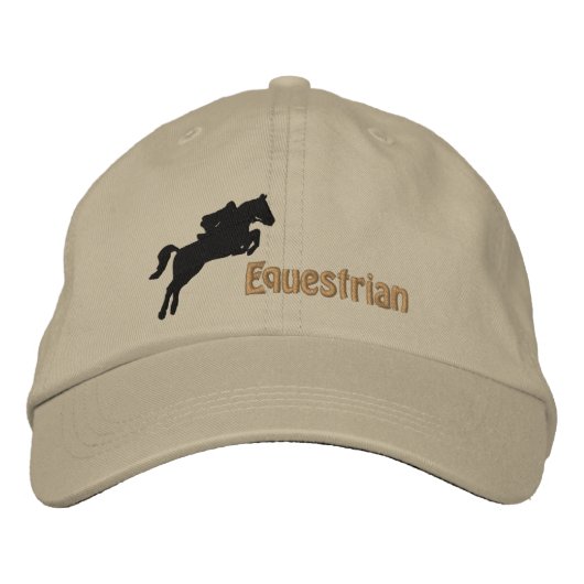 Brodée Casquette Brodé Équitation (Devant)