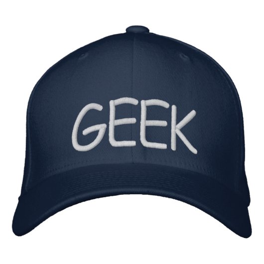 Brodée Casquette brodé geek  (Devant)