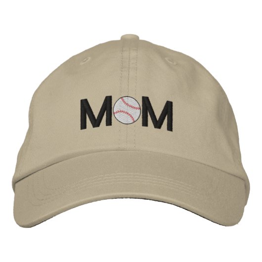 Brodée Casquette brodé maman de baseball (Devant)