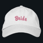 Brodée Casquette Brodé Mariées<br><div class="desc">Les mariées ont brodé le casquette avec le texte cousu 'Bride'. Texte,  police et couleurs personnalisables. Parfait pour fiançailles,  douche nuptiale,  jour de mariage ou lune de miel. Trois styles casquette et une grande variété de couleurs casquettes.</div>