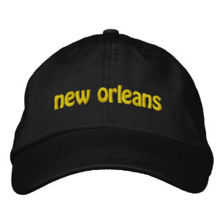 Brodée Casquette brodé noir et or Nouvelle-Orléans