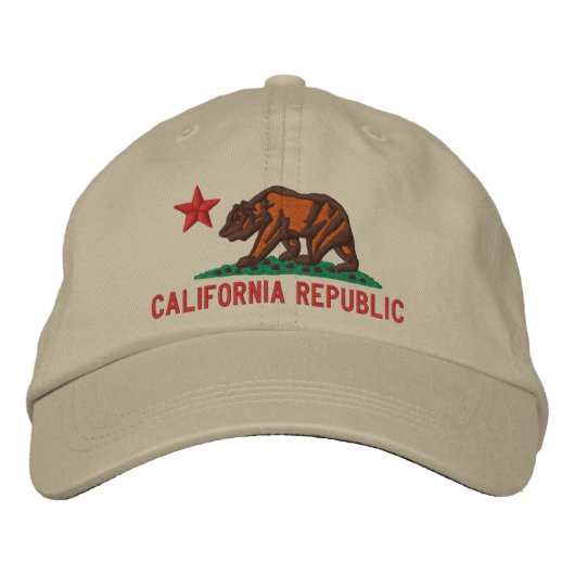 Brodée Casquette brodé par drapeau d'état de RÉPUBLIQUE (Devant)