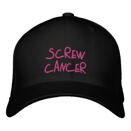 Brodée Casquette brodé pour le cancer de la vis (Devant)