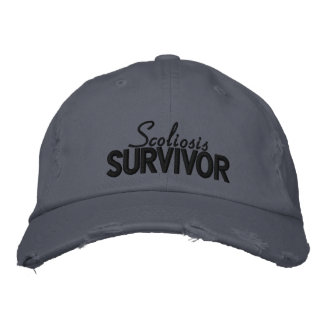 Brodée casquette brodé 'Scoliosis Survivor'