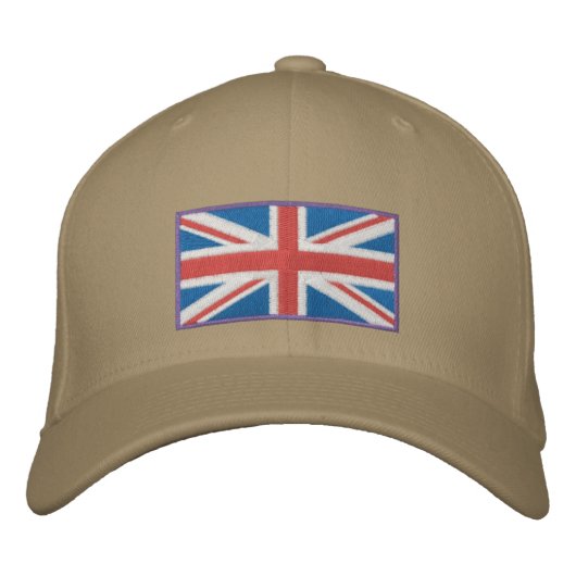 Brodée casquette brodé Union Jack (Devant)