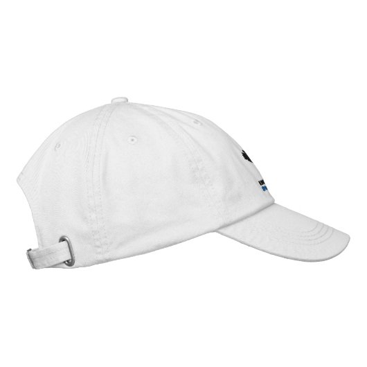 Brodée Casquette brodé Unisex blanc (Droite)