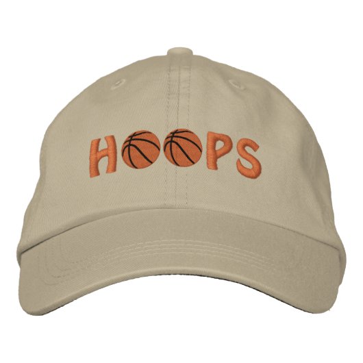 Brodée Casquette Brodee Cercles de Basket (Devant)