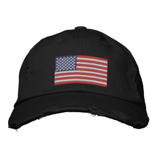 Brodée Casquette Brodee Drapeau Américain (Devant)