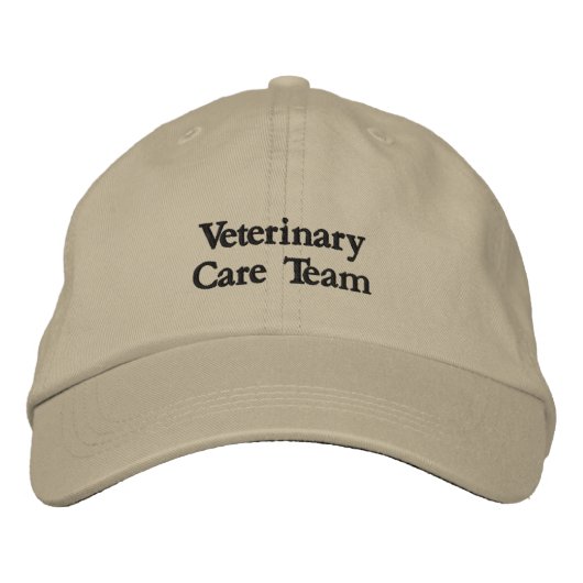 Brodée Casquette Brodee Équipe de Soins Vétérinaires (Devant)