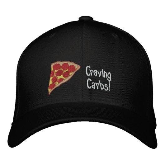 Brodée Casquette Brodee Pizza- Vous Pouvez Modifier Le Te (Devant)