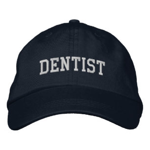 Brodée Casquette Casquette brodé dentiste Bleu et blanc