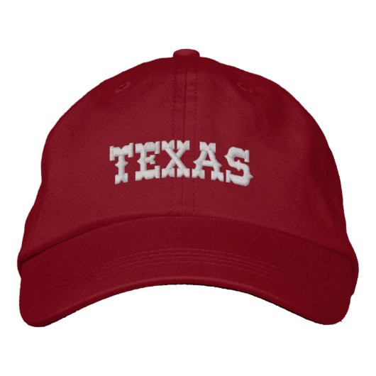 Brodée Casquette Casquette de baseball brodé du Texas (Devant)