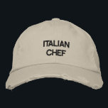 Brodée casquette "CHEF ITALIEN"<br><div class="desc">"CHEF ITALINA" CASQUETTE POUR "VOTRE" CUISINE ITALIENNE ET OU CHEF !</div>