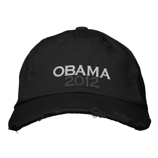 Brodée CASQUETTE chinois en détresse OBAMA 2012 (Devant)