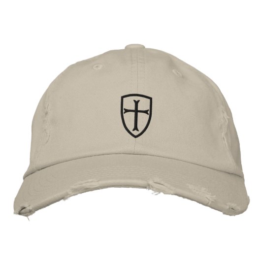 Brodée Casquette coupe-croisés noir (Devant)