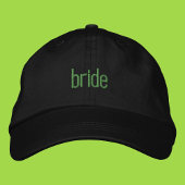 Brodée Casquette Dad Brodé Fille de Bride Verte Été