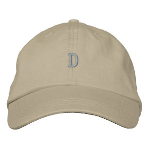 Brodée Casquette de baseball avec initiale D imprimée Mon