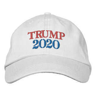 BRODÉE CASQUETTE DE BASEBALL BLANC TRUMP 2020