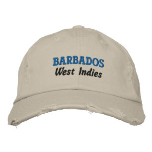 Brodée Casquette de baseball brodé à la Barbade
