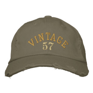 Brodée Casquette de baseball brodé de l'année vintage