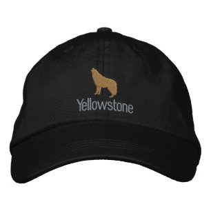 Brodée Casquette de baseball brodé de Yellowstone Wolf